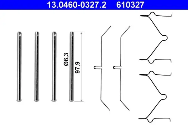 Kit d'accessoires, plaquette de frein à disque ATE 13.0460-0327.2