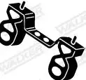 Bandes de caoutchouc, échappement WALKER 80551