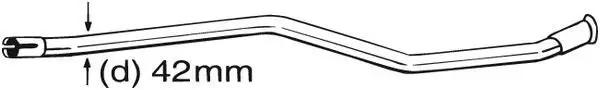 Tube de réparation, catalyseur BOSAL 889-533