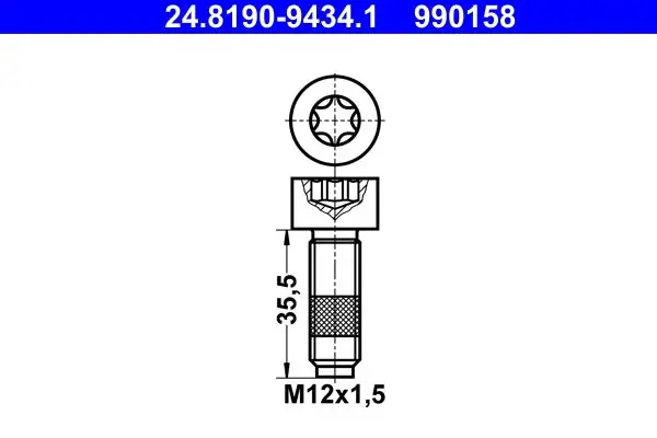 Vis, disque de frein ATE 24.8190-9434.1
