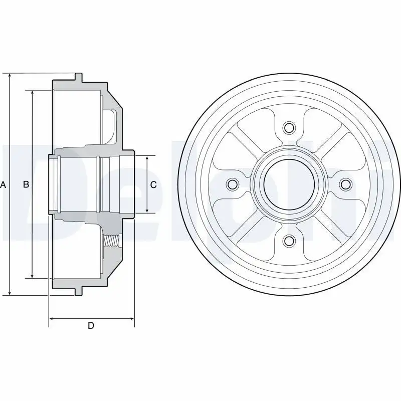 Tambour de frein DELPHI BF282