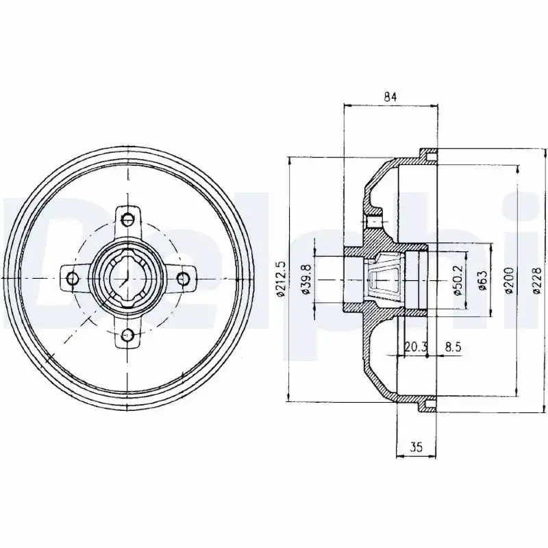 Tambour de frein DELPHI BF293