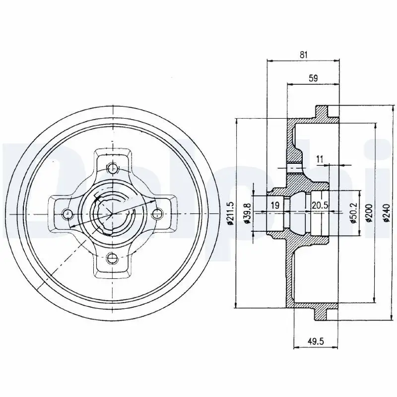 Tambour de frein DELPHI BF310