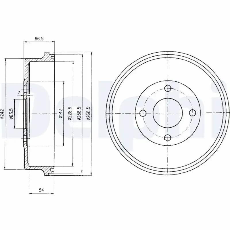 Tambour de frein DELPHI BF314
