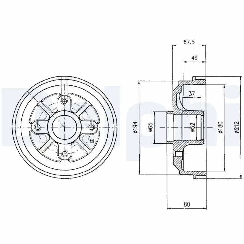 Tambour de frein DELPHI BF324