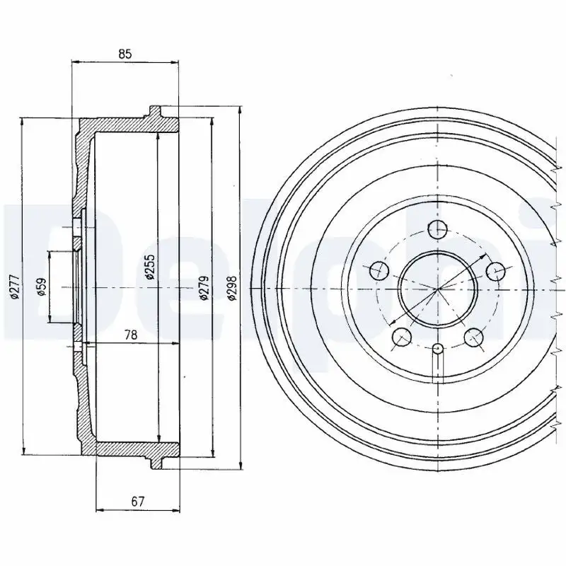 Tambour de frein DELPHI BF325