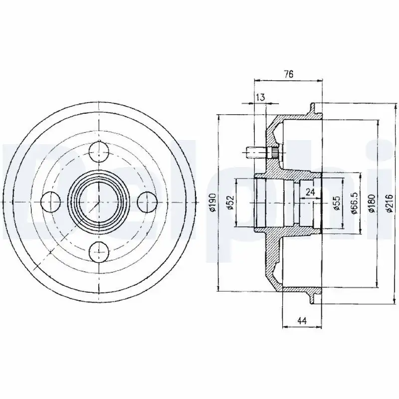 Tambour de frein DELPHI BF329
