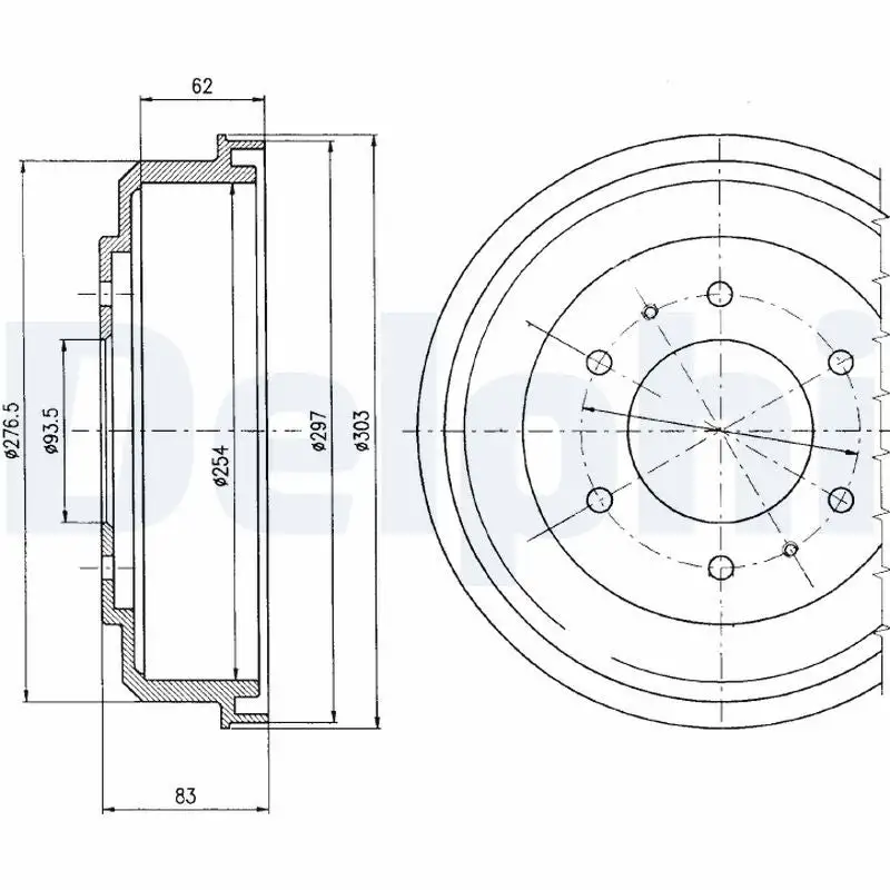 Tambour de frein DELPHI BF355