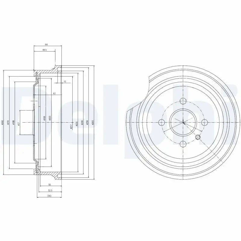 Tambour de frein DELPHI BF367