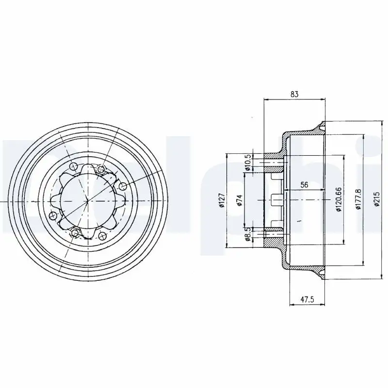 Tambour de frein DELPHI BF43