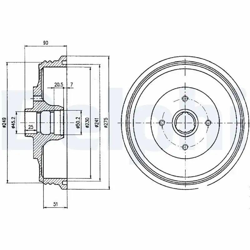 Tambour de frein DELPHI BF430