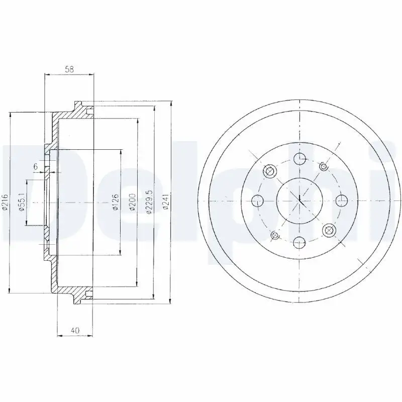 Tambour de frein DELPHI BF456
