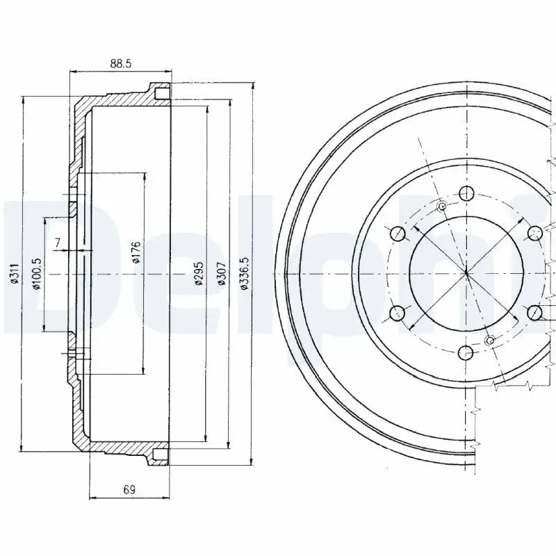 Tambour de frein DELPHI BF461