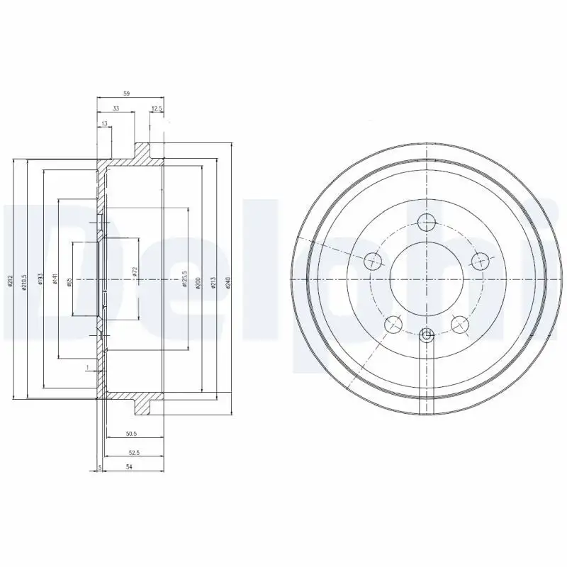 Tambour de frein DELPHI BF463