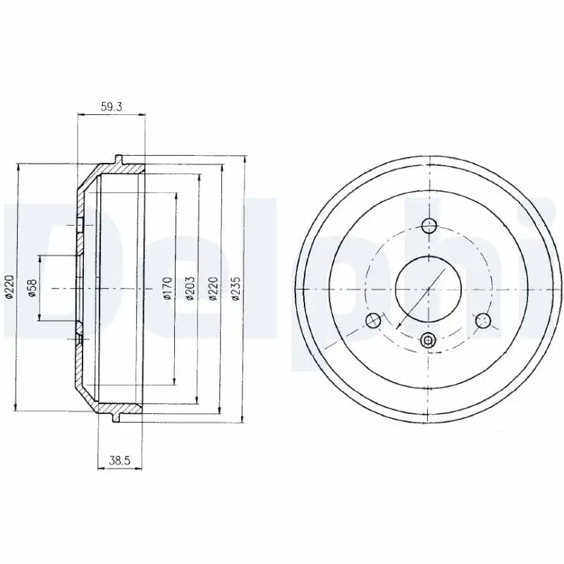 Tambour de frein DELPHI BF465