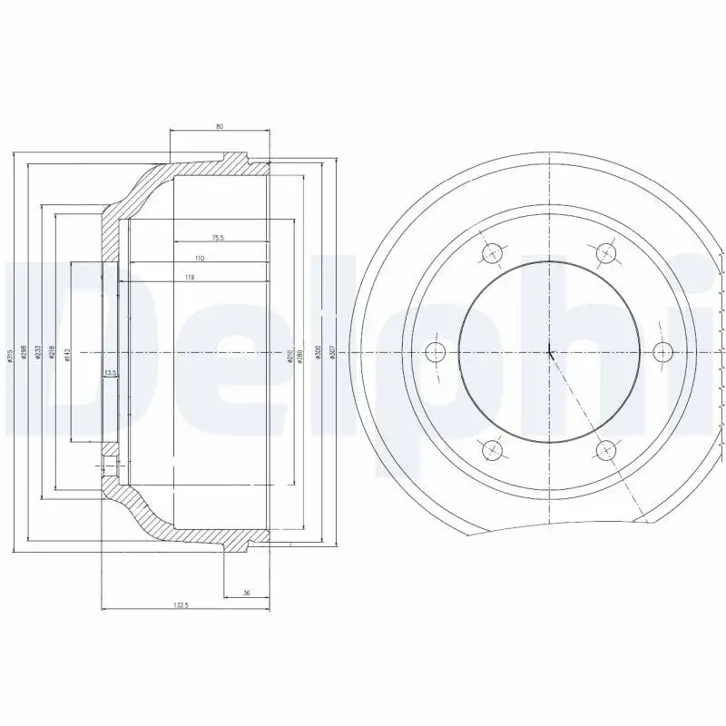 Tambour de frein DELPHI BF467