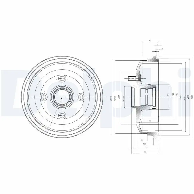 Tambour de frein DELPHI BF468