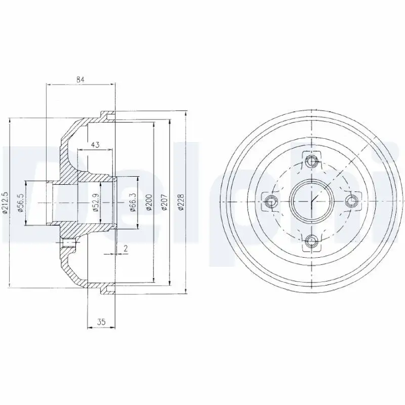 Tambour de frein DELPHI BF471