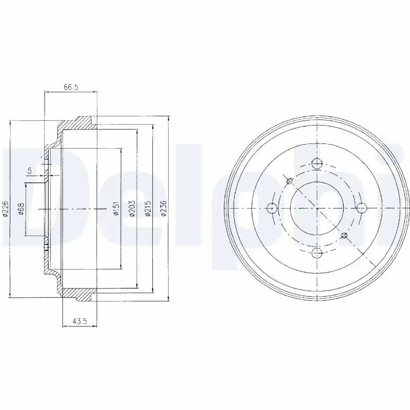 Tambour de frein DELPHI BF481