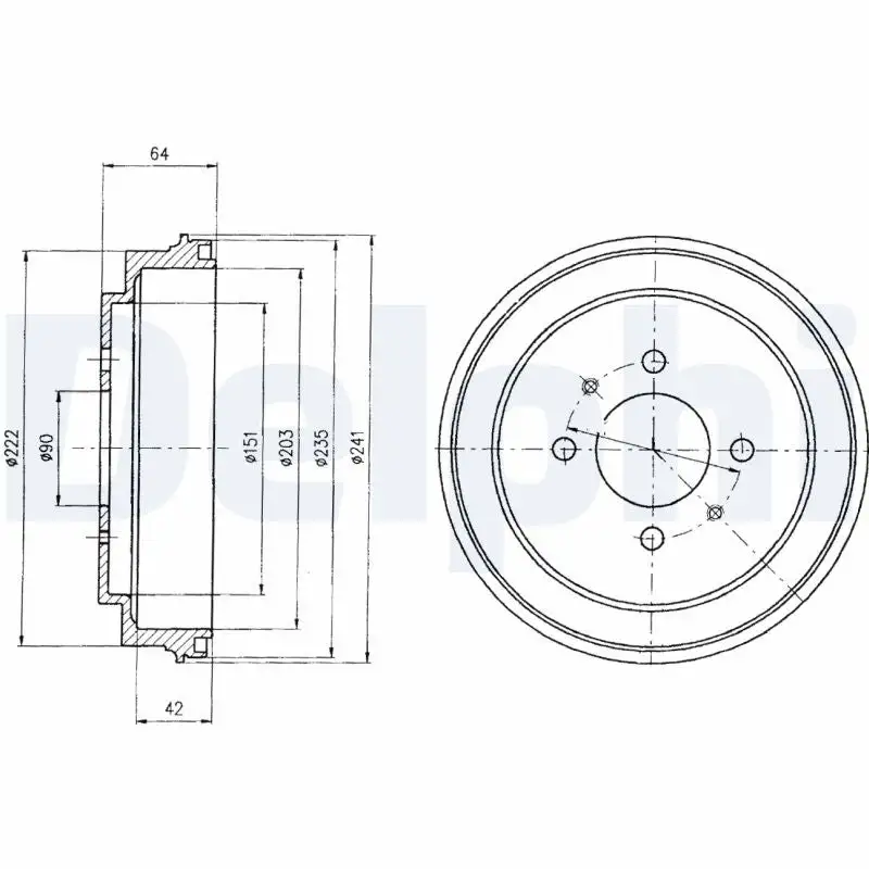 Tambour de frein DELPHI BF485
