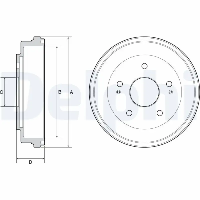 Tambour de frein DELPHI BF504