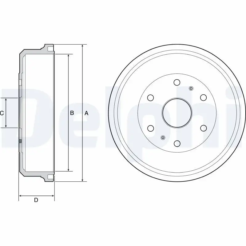 Tambour de frein DELPHI BF505