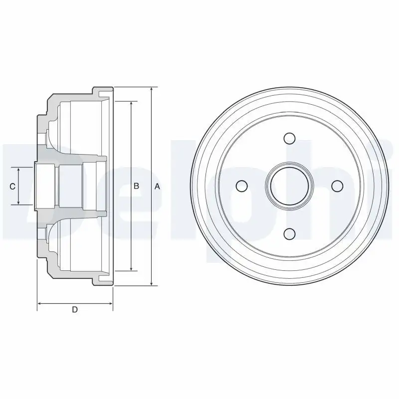 Tambour de frein DELPHI BF507