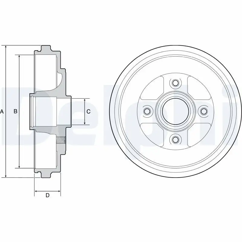 Tambour de frein DELPHI BF509