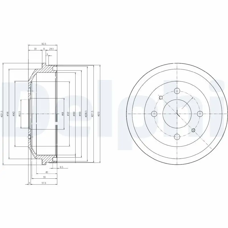 Tambour de frein DELPHI BF519