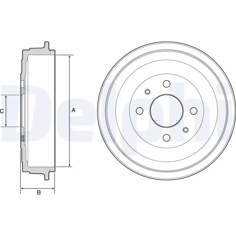 Tambour de frein DELPHI BF528