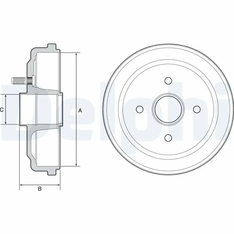 Tambour de frein DELPHI BF535