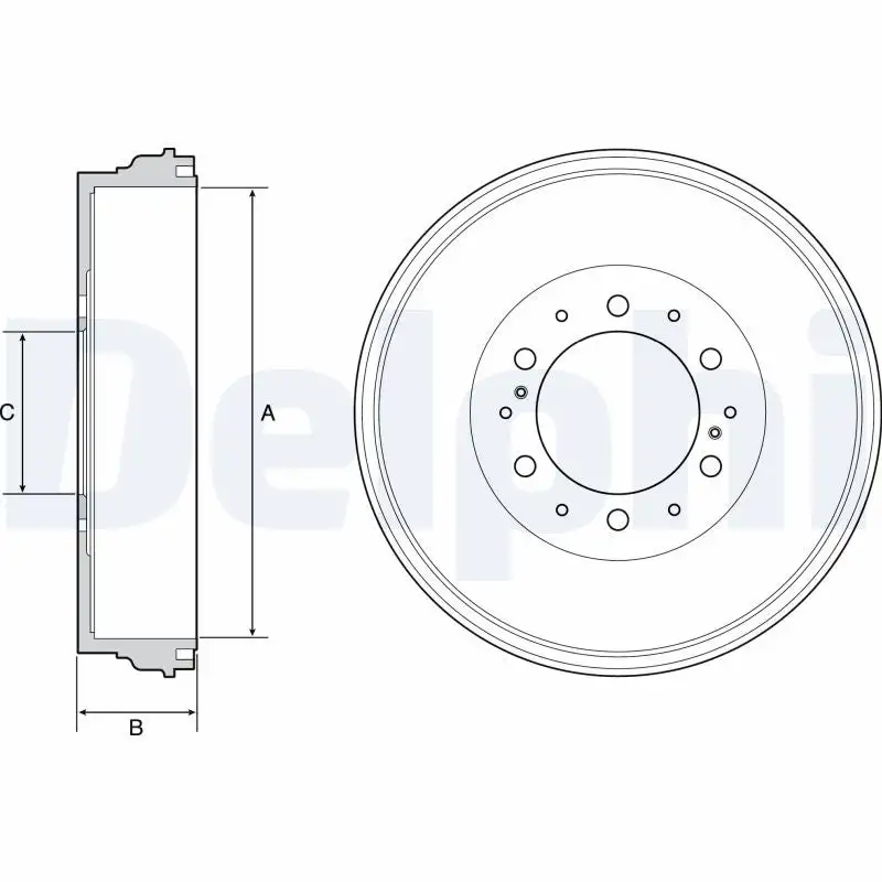 Tambour de frein DELPHI BF537