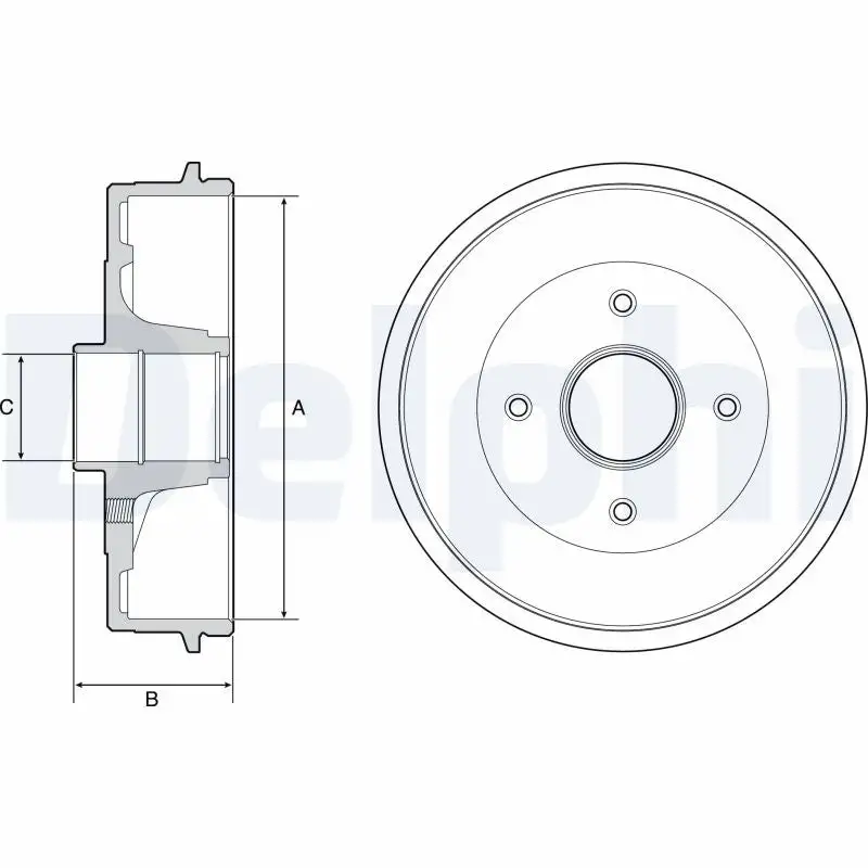Tambour de frein DELPHI BF538