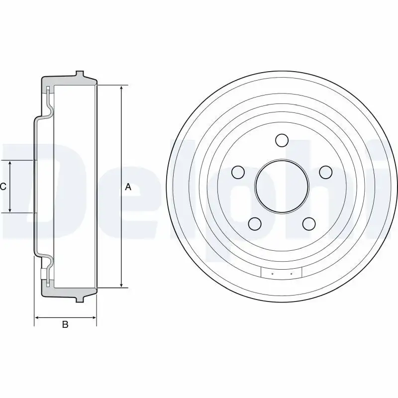 Tambour de frein DELPHI BF543