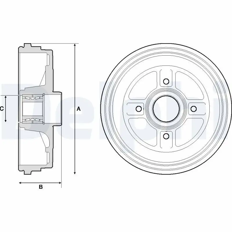 Tambour de frein DELPHI BFR496