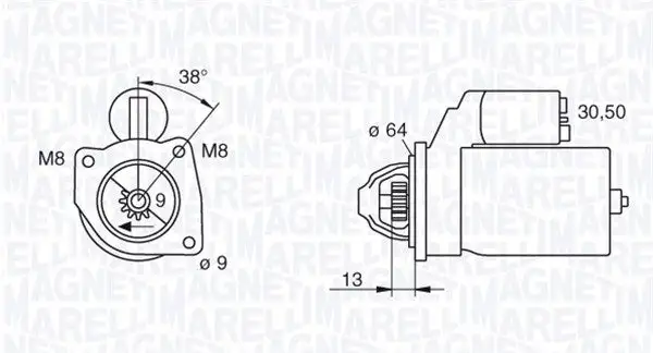 Démarreur MAGNETI MARELLI 063101021010