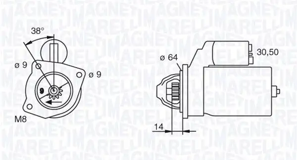 Démarreur MAGNETI MARELLI 063102003010