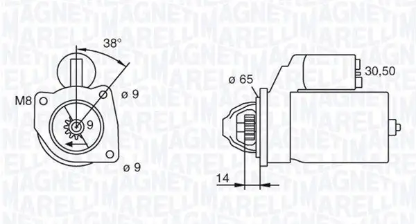 Démarreur MAGNETI MARELLI 063101015010