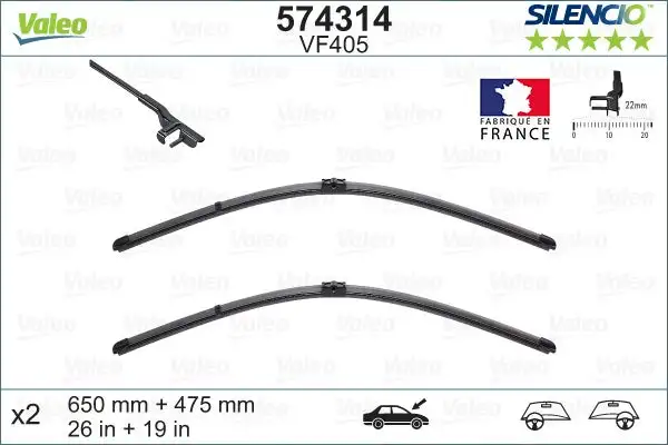 Balai d'essuie-glace VALEO 574314