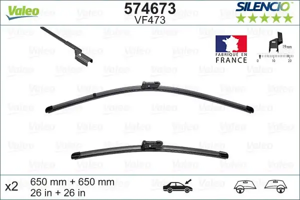 Balai d'essuie-glace VALEO 574673
