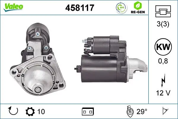 Démarreur VALEO 458117