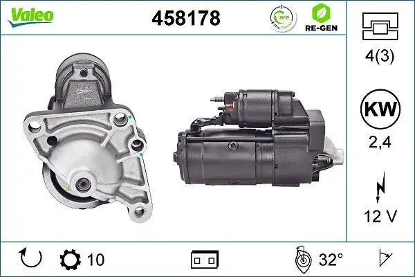Démarreur VALEO 458178