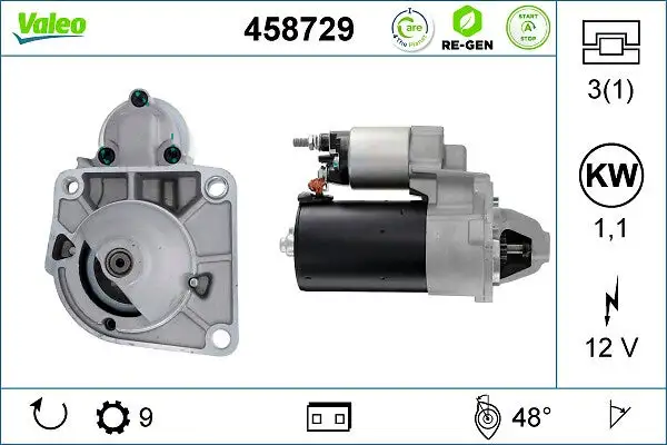 Démarreur VALEO 458729