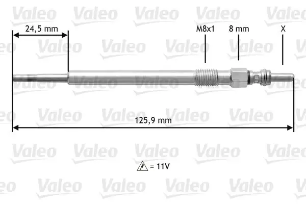 Bougie de préchauffage VALEO 345164
