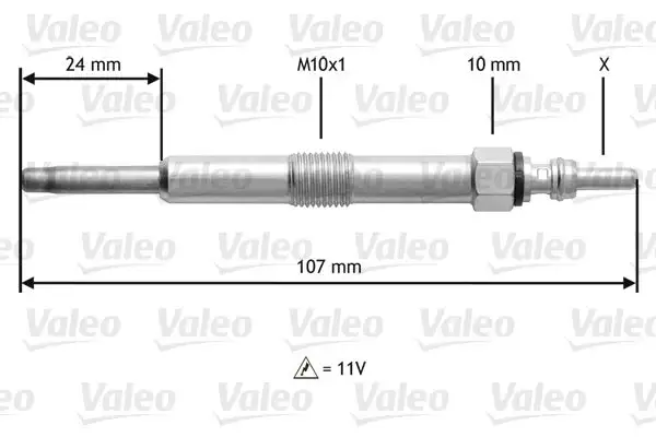 Bougie de préchauffage VALEO 345165