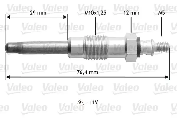 Bougie de préchauffage VALEO 345170