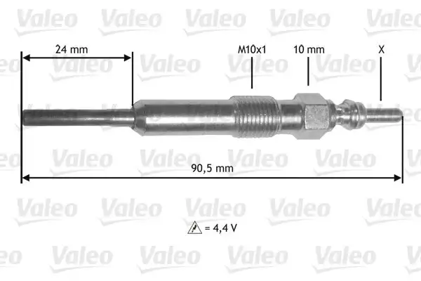 Bougie de préchauffage VALEO 345172