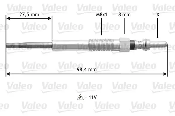 Bougie de préchauffage VALEO 345175