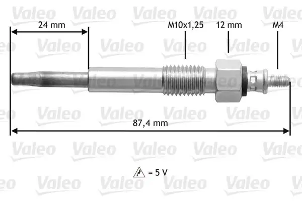Bougie de préchauffage VALEO 345176