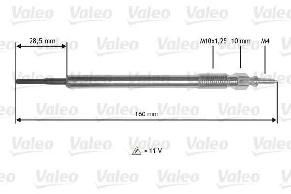 Bougie de préchauffage VALEO 345177